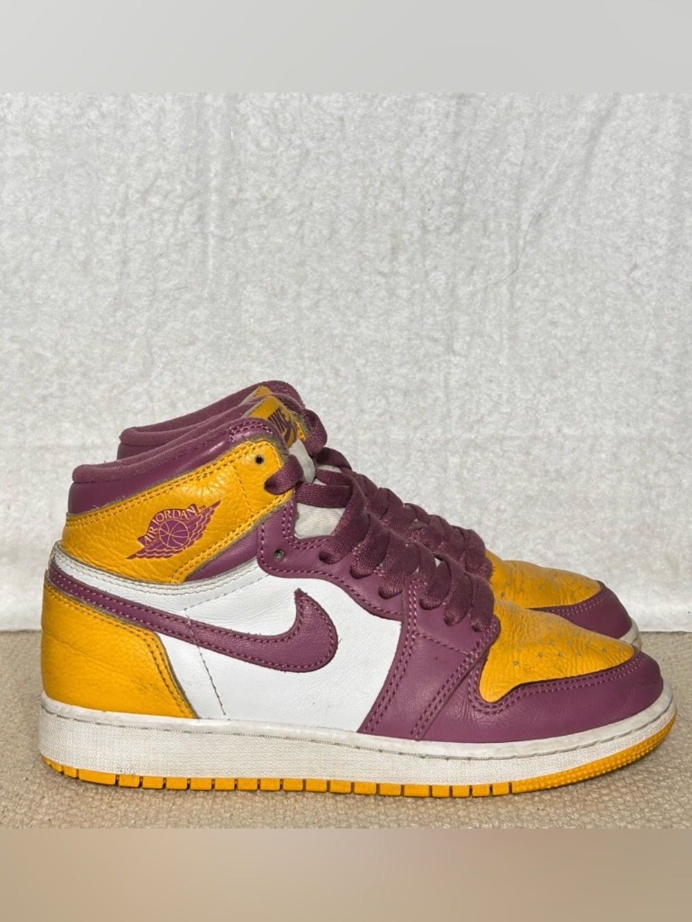 Nike Air Jordan 1 Retro High OG Brotherhood Leather Sneakers Shoes Kids SZ 4.5Y